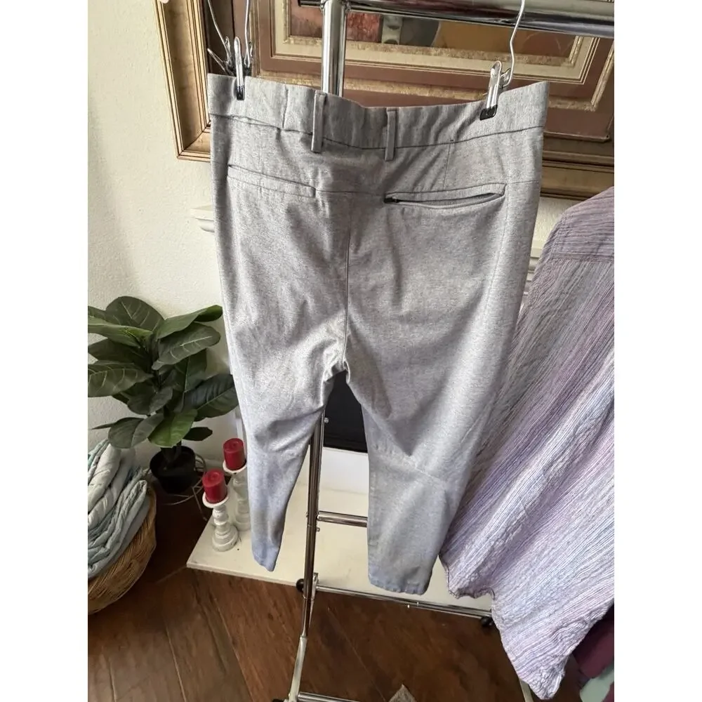Banana Republic Chino Pants Mens 35x30 Gray Slim Fit Stretch Casual Workwear
